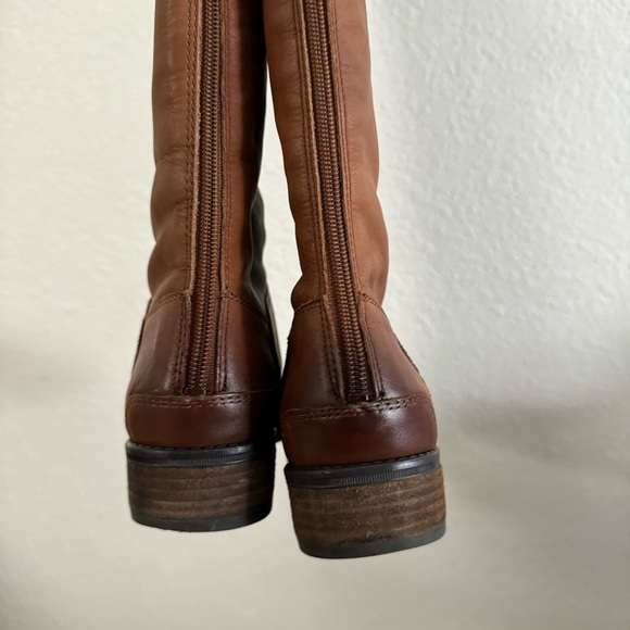 Sam Edelman Penny Whiskey Brown Long Riding Leeather Boots size 8.5 - Picture 6 of 14